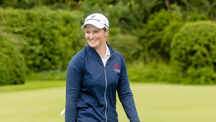 Lottie Woad of England during the third round
